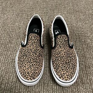 Vans Leopard Print Slip-On Sneakers